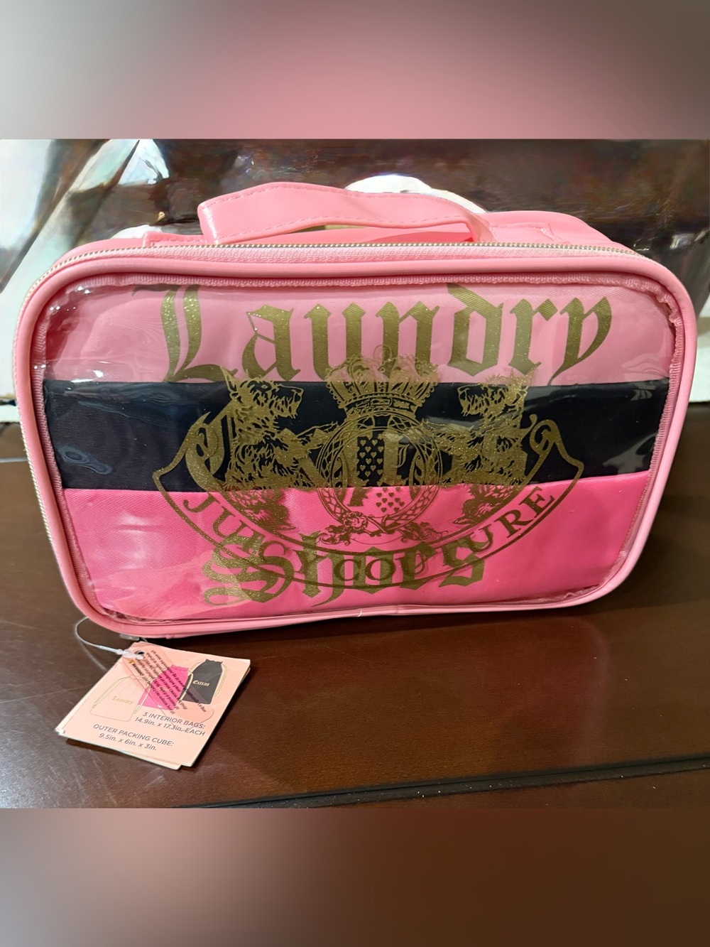 Juicy Couture Travel Packing Cube & 3 Drawstring Bag Set *NWT